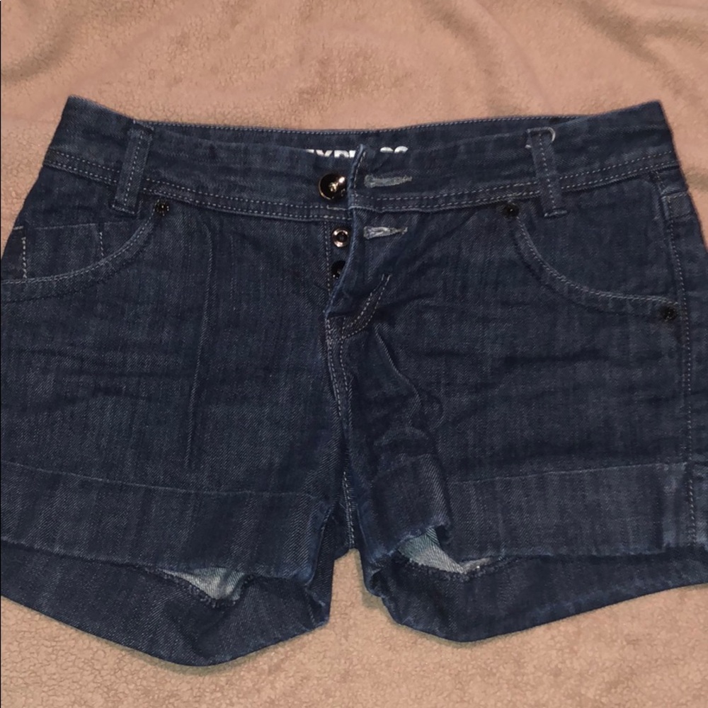 Express Dark Denim Shorts